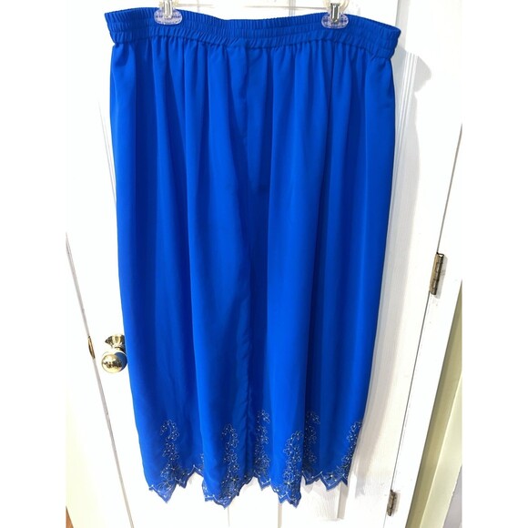 Elegant Wear Skirt Set Womens XXL Formal Full Circle Beaded Embellished Mature - Picture 12 of 15